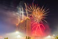 Celebration fireworks over Palace Station