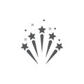 Celebration fireworks vector icon symbol isolated on white background