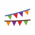 Celebration Flags icon vector image. Royalty Free Stock Photo