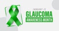 Glaucoma awareness month observed in January. Celebration flat design vector banner