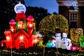 CELEBRATION, FLORIDA, USA - DECEMBER, 2018: Christmas Decorated House at Celebration City