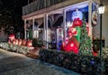 CELEBRATION, FLORIDA, USA - DECEMBER, 2018: Christmas Decorated House at Celebration City. Front House Adorned with Christmas