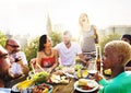 Celebration Friendship Rooftop Party Concept Royalty Free Stock Photo