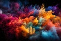 Celebration holi colors as cosmic fireworks, holi festival images hd