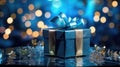 celebration holiday gift blue