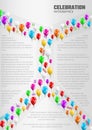 Celebration infographics with balloons Royalty Free Stock Photo