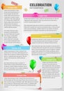 Celebration infographics with balloons