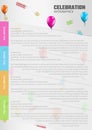 Celebration infographics with balloons Royalty Free Stock Photo