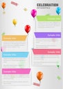 Celebration infographics with balloons Royalty Free Stock Photo