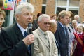 The celebration of the last bell in a rural school in Kaluga region in Russia. Royalty Free Stock Photo