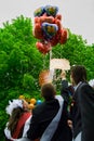 The celebration of the last bell in a rural school in Kaluga region in Russia. Royalty Free Stock Photo