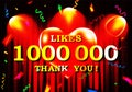 Celebration of 1000000 likes Royalty Free Stock Photo