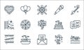 celebration line icons. linear set. quality vector line set such as pool, party, garlands, dance, grill, fireworks, cake,