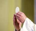 Host that in the hands of the priest, as in the hands of Pope Francis, becomes the body of Christ