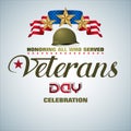 Celebration of military Veterans day in United States