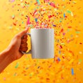 Celebration Mug Blast Royalty Free Stock Photo