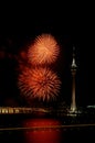 Celebration of New Year with fireworks Royalty Free Stock Photo