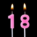 celebration number eighteen Royalty Free Stock Photo