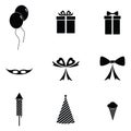 Celebration party icons set Royalty Free Stock Photo