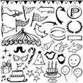 Celebration party icons set. Royalty Free Stock Photo