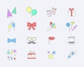 Celebration party Icons set 02 Royalty Free Stock Photo