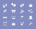 Celebration party Icons set 04 Royalty Free Stock Photo