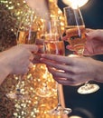 Celebration. People holding glasses of champagne making a toast Royalty Free Stock Photo