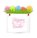 Celebration PostCard with Easter Ornamental Eggs