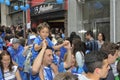 Celebration of the rise to Liga Adelante of Spanish Football Lea