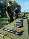 The celebration of a Russian military holiday - the day of airborne forces on 2 August 2016 in the village Kremenskaya Kaluga