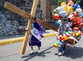 Celebration of Semana Santa Easter in Iztapalapa, Mexico City