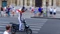 Celebration of the victory of France in the world cup 2018. They are champions.