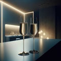 Celebration toast with champagne. luxury and cozy concept. Generative AI