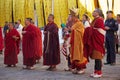 Celebration at the Trongsa Dzong, Trongsa, Bhutan Royalty Free Stock Photo