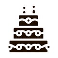 Celebration Wedding Cake glyph icon