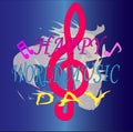 Celebration of world music day background for your business