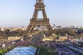 Celebrations at the Eiffel Tower in Paris Royalty Free Stock Photo