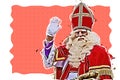 Sinterklaas, Saint Nicolas Posing illustration