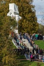 Celebrations in honor of the anniversary of liberation from Nazi invaders in the memorial in the village of Ilinskoe in Kaluga reg