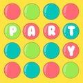 Celebratory background. Disco. Party. Balloons on a yellow background Royalty Free Stock Photo