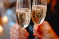 Celebratory Cheers: Elegant Champagne Toast.