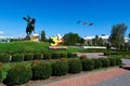 Celebratory installation dedicated to the 30th anniversary of independence of the state of Transnistria and the monument to