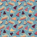 Celebratory seamless pattern. birthday pattern seamless vector