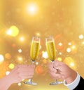 Celebratory toast Royalty Free Stock Photo