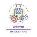 Celebrities concept icon
