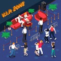 Celebrities In Nightclub Isometric Illustration