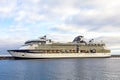 Celebrity Constellation anchors in the new harbor of Arrecife, Spain. It is a 5-star cruise ship