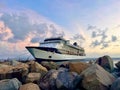 Celebrity Constellation Cruise Ship at the port on Caribbean Island Saint Kitts and Nevis