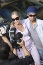 Celebrity Couple And Paparazzi Royalty Free Stock Photo