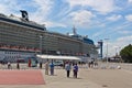 The Celebrity Eclipse cruise ship docked at the port of Warnemunde Royalty Free Stock Photo